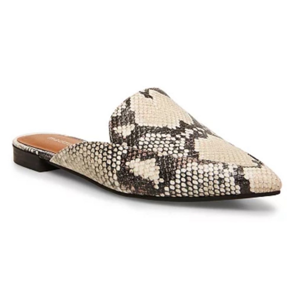 Madden girl snakeskin slip on mules